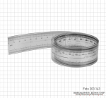 Maßstab, aus PET-Kunststoff, flexibel und transparent, 50 cm